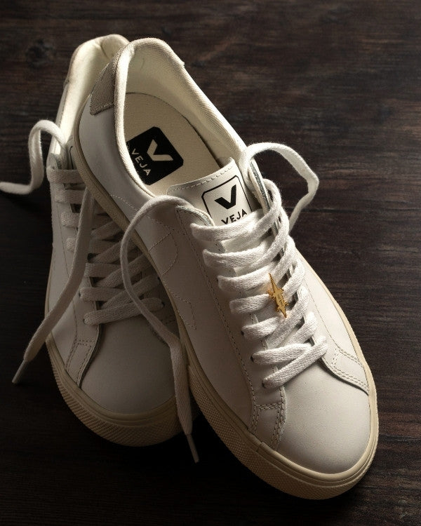 Crocodile sneaker pendant finished in yellow gold