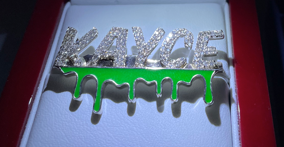 Custom Name Plate with Glow in the Dark Drip