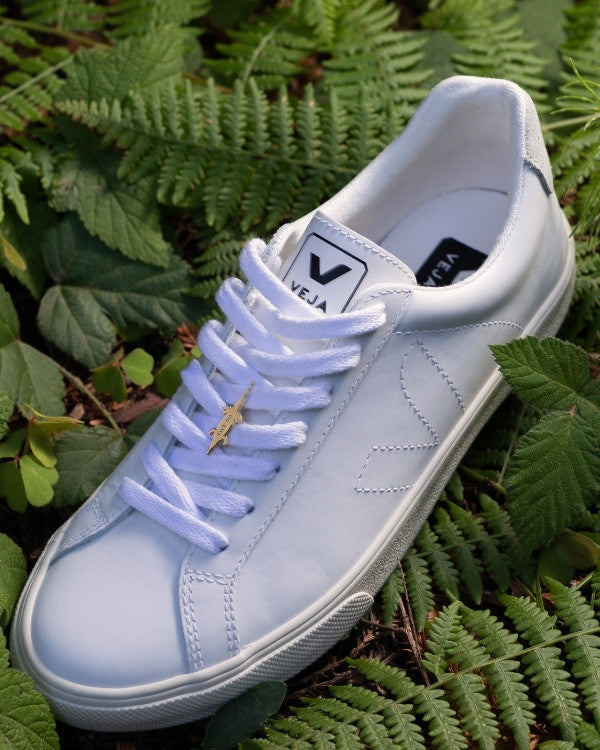 Crocodile sneaker pendant finished in yellow gold